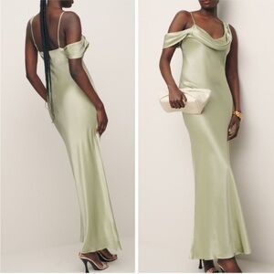 Reformation Sage Green Maxi Dress
